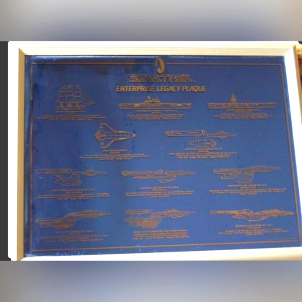 Star Trek Enterprise Legacy Plaque – 1997 Franklin Mint Collectible